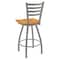 Holland Bar Stool Co 30" Swivel Bar Stool, Nickel Finish, Med Oak Seat X410 - alternate 2